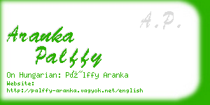 aranka palffy business card